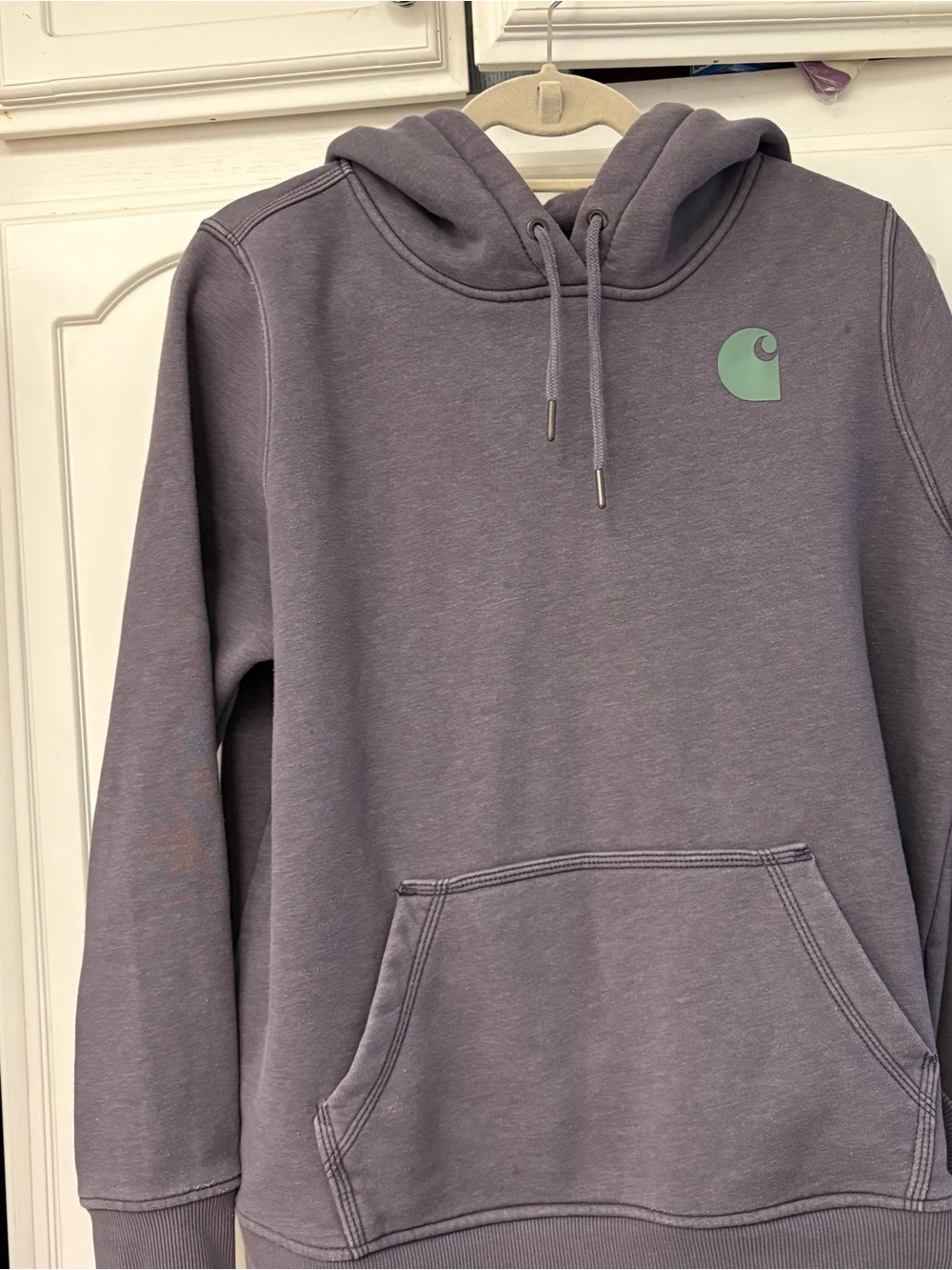 Carhartt Pullover Hoodie - Dusty Purple with Mint Logo